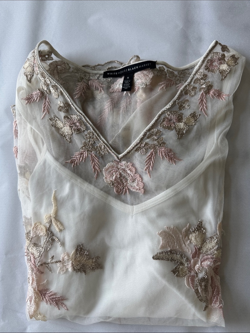 Sheer Blouse with separate cami - Picture 4 of 7